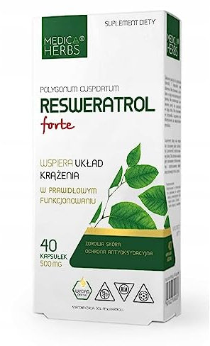 Medica Herbs - Resveratrol forte - Polygonum cuspidatum -unterstützt das Herz-Kreislauf-System - gesunde Haut - glutenfrei - vegetarisch - 1 Kapsel einmal täglich - Nahrungsergänzungsmittel