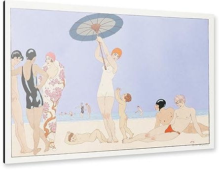 artboxONE Alu-Print 120x80 cm George Barbier - Au Lido von Künstler Old Masters