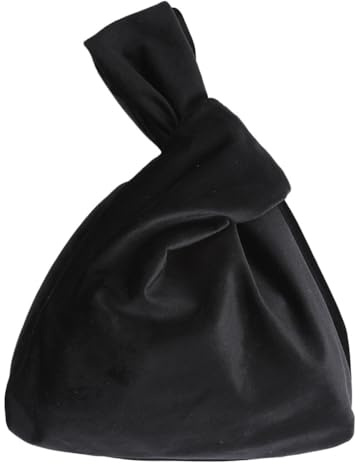 Holibanna Vintage Tote Japanese Style Knot Bag Velvet Wristlet Pouch for Cosmetic Snacks Phone Wallet Portable Organizer