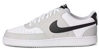 Nike Herren Court Vision Low Herrenschuh, Grey Fog/Black-White, 40.5 EU