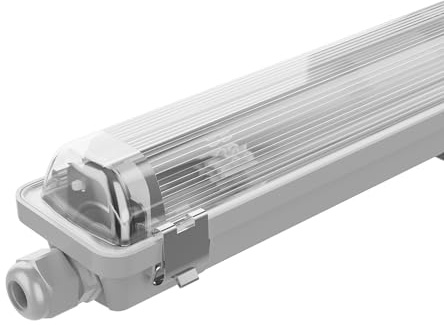 Ledvion - Plafoniera stagna, 150cm, IP65, 12W, 120 lm/W, 4000K, Accoppiabile, Plafoniera Garage, Neon led, lampada da laboratorio, lampada da cantina