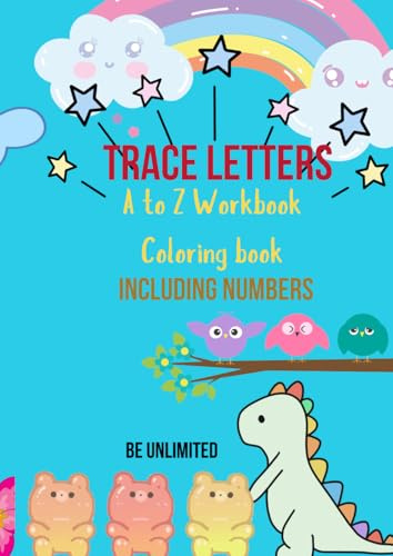 BE UNLIMITED - learn to write notebook, Handwriting Practice for Kids with Pen Control, Line Tracing, Letters, including coloring pages and mathematical numbers