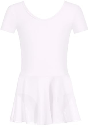 HIPPOSEUS Filles Justaucorps de Danse Robe de Ballet pour Enfants Manches Courtes/Longues Justaucorps de Ballet Gymnastique, 7023+7024