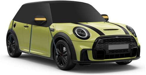 YedZen Copriauto di ricambio per Mini Cooper a 3 porte (2000 – 2025), impermeabile, resistente alla neve, per interni ed esterni, semilavorato, antipolvere, protezione UV, mezza copertura per auto per