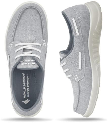 Loafers for Women with Arch Support, Lightweight Slip On Shoes Women Grey
