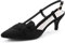 Greatonu Women's Pointed Toe Slingback Dress Court Shoes, Black Bowtie - 5 UK