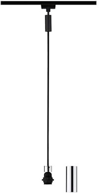 Paulmann 969.19 URail 2Easy Basic Pendel max. 20W E27 Schwarz matt Chrom Metall/Kunststoff