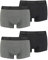 Puma Herren Shortboxer Unterhosen Trunks 4er Pack, Wäschegröße:L, Artikel:-008 Dark Grey Melange/Black