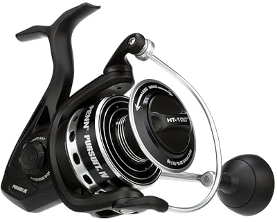 Penn Pursuit IV - Carrete para Pesca de lanzado en Agua Salada, para Uso en Barco, Kayak, Orilla, negro/plateado, 6000