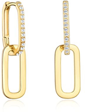 LILIE&WHITE Earrings Elegant Gold-Plated Hoop Earrings for Women – Lightweight, Stylish Design – Everyday Wear, Special Occasions, and Gifting