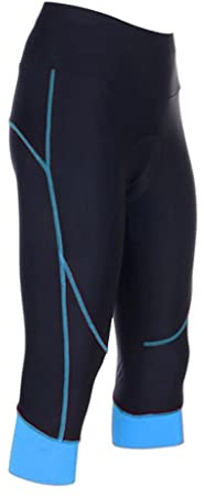 Pantalones Cortos Ciclismo Mujer 9D Gel Acolchado Bicicleta y MTB 3/4 Longitud Ciclismo Pantalones Cortos Transpirable Secado Rápido