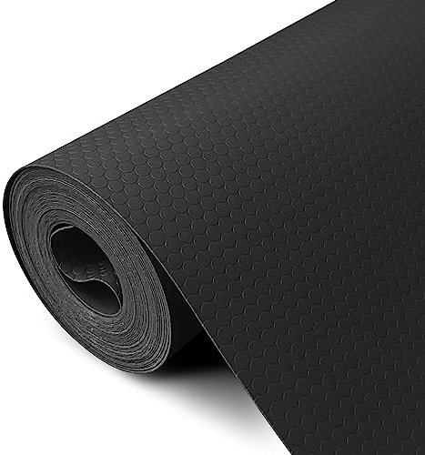 wohomuke Schubladenmatte 35x600cm Matte für schubladen Kühlschrankmatten Für Schubladen Regale Schrank Kühlschrank(Schwarz,35cmx6m)