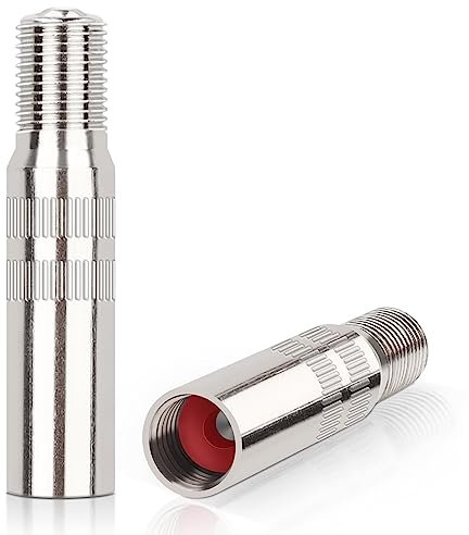 Yeepeo 2 Stück Ventilverlängerung Autoventil, 39mm Ventilverlängerungen Adapter Kupfer Autoventil Verlängerung Gerade, Autoventil Ventil Verlängerung Adapte für Scooter, Auto, PKW