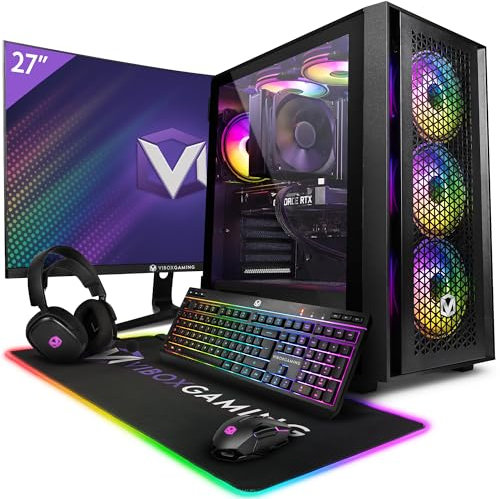 Vibox VIII-100 Gaming PC Bundle • Intel Core i9 12900KF 5.2GHz • Nvidia RTX 5060 8GB • 32GB RAM • 1TB SSD • Windows 11 • 23 Monitor • WiFi
