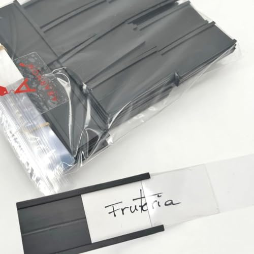 Etichette magnetiche da 30 mm di altezza e 70 mm di lunghezza. Porta ricevute per scaffali con magnete, supporto magnetico per scaffali (100)