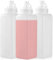 BAIFULAI 3 bottiglie da spremere, 1000 ml, in plastica, con cappuccio, dosatore, trasparente, senza perdite, per pittura, ketchup, salsa piccante, olio d'oliva