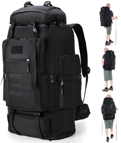 LYtech 100L Zaino Da Trekking Grande per Campeggio, Viaggio, Escursionismo - Leggero, Impermeabile per Uomo e Donna - Daypack per Arrampicata, Sport all'aperto e Turismo