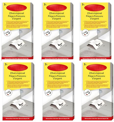 Bricoloco 3-pack med fällor för krypande insekter för golv i kök och skafferi, lockande bete mot skafferi (1)