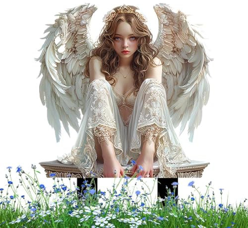 Del Giardino Angelo Acrilico - Ornamento Statue Di Angelo 2d Impermeabile | Angel Plant Stakes, Elegant Fairy Garden Deco, Cortile Durevole E Decorazione Del Sentiero, Per Piante Da E