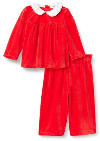 Amazon Essentials x Sofia Grainge Conjunto de Pana y Terciopelo Niña, Rojo, 2 años