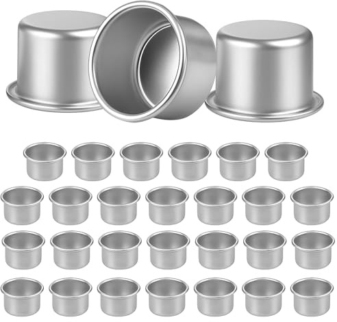Coco Berming 30 Piezas Portavelas Plata Aluminio, Mini Portavela de Metal 22mm, Pequeñas Velas, Portavelas Decorativo para Velas de Cena, Mesa, Cumpleaños
