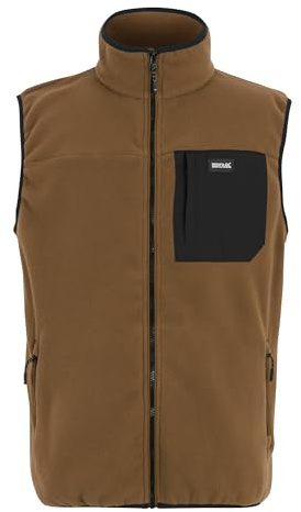 Regatta Body Warmer Frankie Ärmlös fleeceväst för män, valnötbrun, 3XL stor storlek