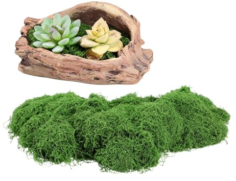 VALICLUD Faux Moss Djupgrön Polyester Lifelike för Inomhusväxter Terrarier Bordsscentrer Mångsidig Fyllning för Trädgårds DIY Project