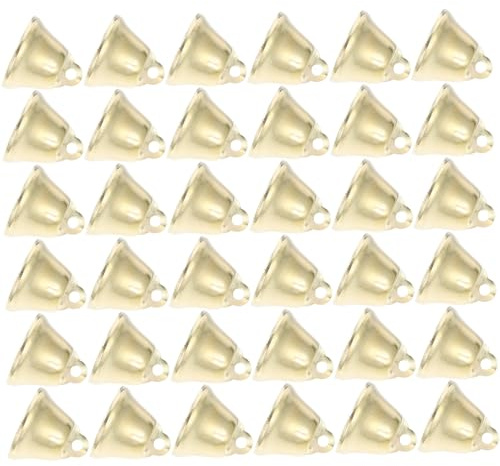 HIAKDOFT 100pezzi Piccoli Mini Campanellini Jingle Bells in Metallo Campanellini da Appendere per Animali Domestici Accessori per Decorazioni Natalizie e Artigianato