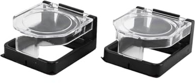 Alide 2 Cubiertas Para Interruptor De Botón De Encendido Con Cinta Adhesiva De Doble Cara, Resistentes Al Agua Y a Los Golpes, Y a Prueba De Polvo Para Orificio De Montaje De 26 Mm.