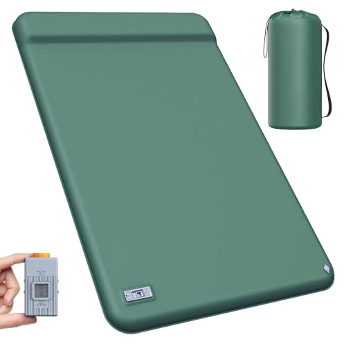 Chartyou Self-Inflating Camping Mattress with Electric Pump | 8cm Thick Memory Foam Sleeping Pad, 40s Quick Inflation, 9.5 R-Value | All-Season Sleeping Mats with Pillow for Travel/Car/Tent/Home