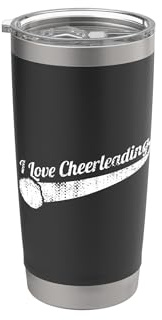 Amo il cheerleading Bicchiere termico in acciaio inox doppia parete