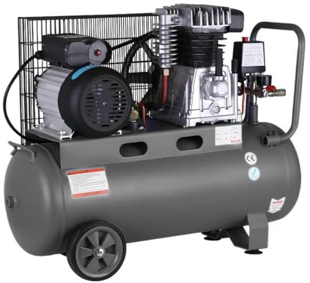 Compresor de aire profesional con certificado CE por correa, 50 litros 2 CV 8 Bares