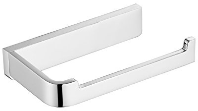 Flybath Toilet Roll Holder Without Cover Bathroom Solid Brass Polished Chrome Finish Silver Toilet Paper Tissue Holder Wall Mounted