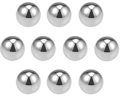 sourcing map Precision Balls 1/2 Solid Chrome Steel G25 for Ball Bearing Keychain Wheel 10pcs