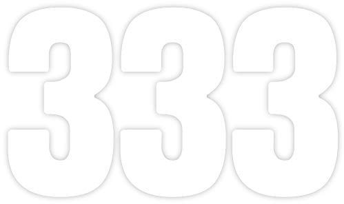 Pack of 3 White Plain Number 3 Bin Stickers for Wheelie Bins Number - 3 Waterproof (17 cm) Bin Numbers for Wheelie Bins Large Self Adhesive Numbers for Wheelie Bins and More Packwith®
