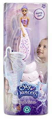 Sky Dancers: Purple Licious | Pull the Cord and Watch as She Makes a Dazzling Dance Through Mid-Air! | Flying Doll Toy | No Batteries Required | Gift For Ages 5+