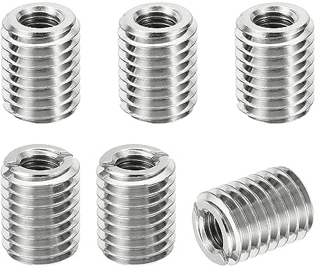 PATIKIL Gängade adaptrar effektreduceringsmutter, 6 st M14 x 2 hane till M8 x 1,25 honreparation infoga mutter skruv reducerare konvertering rostfritt stål fäste 18 mm