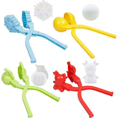 LOPOTIN 4STK Schneeball Former Schneeformen Schneeballzange Schnee Spielzeug Kinder Schneeball Maker Schnee Former Snowball Maker Schneespielzeuge für Jungen Mädchen Winter Outdoor Aktivitäten