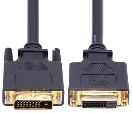 CY Cable DVI 24+1 Male to Female Extension Cable DVI-D Dual Link Digital Video for Monitor Graphics Card 50cm