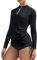 Ewedoos UV Shirt Damen Wasser UPF 50+ Quick Drying 1/4 Zip Schwimmshirt Damen für Surfen Wandern Wassersport Strand Urlaub Funktionsshirt Langarm