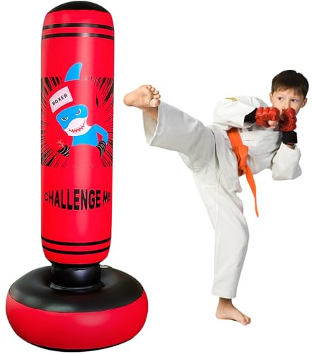 SUNSHINEMALL Sac de Frappe Enfant Gonflable Dinosaure, Boxe Dummy Cool et Amusant, Jouet de Sport pour Garçons, Cadeau Parfait pour Activités de Plein Air et Jeux de Jardin