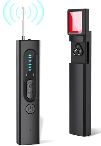 Hidden Camera Detectors, Camera Detector with 5 Levels Sensitivity 4 Modes, Portable Mini Design Spy Camera Detector for Hotel Bathroom Office Car Travel, 25H Working Time