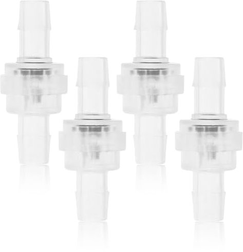 SGERUFZ 4 STÜCKE Kunststoff Rückschlagventil Rückschlag Einwegventil Wasserabsperrventil Anti-Ozon für die Wasseraufbereitung (7mm) (durchscheinend)