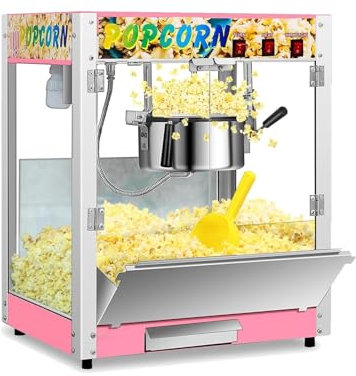 Pop Popcorn Machine, 3,5 Ounce Classic Carnival, bordsskiva Popcorn Popper Machine med rostfritt stålkokare och serveringsbricka