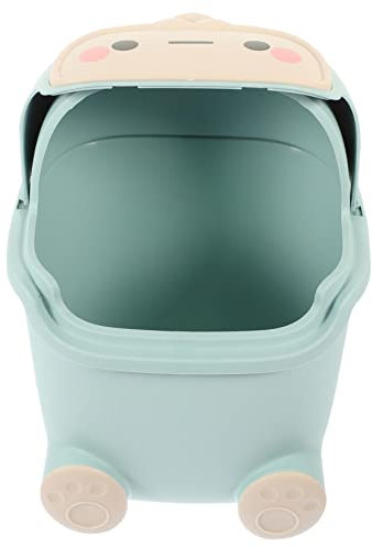 Cabilock Papelera De Escritorio Con Dibujos Animados Pequeño Bote De Basura Con Tapa Para Baño