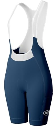 INBIKE Short de Cyclisme Femme avec Bretelles Cuissard Respirant Anti-Frottement Tissu Élastique 3D Poches Latérales pour Vélo de Route VTT Taille S-XXL