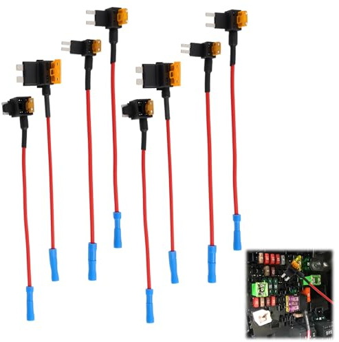 Lot De 8 Robinets De Fusible De Circuit Automobile Avec Ato, Mini, Micro 2 Et Mini Adaptateur/Support –Pour Les Kits Hardwire Hk3, Hk4, Hk3-C Et Hk5 Pour Des Connexions SûRes Et Efficaces