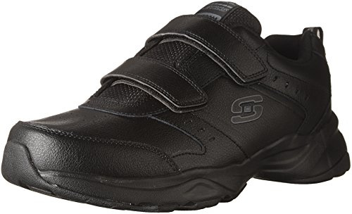 Skechers HANIGER CASSPI, Zapatillas para Hombre, Black Leather/Trim, 41 EU