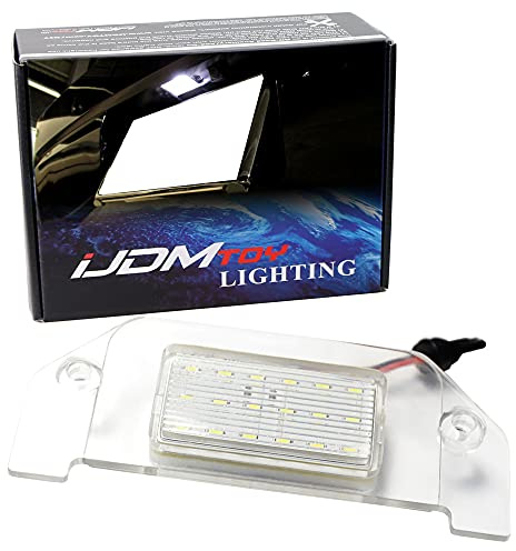 iJDMTOY OEM-Fit 3W Full LED License Plate Light Kit Compatible with 2005-2014 Dodge Charger Challenger Dart Avenger Magnum, Powered by 18-SMD Xenon White LED