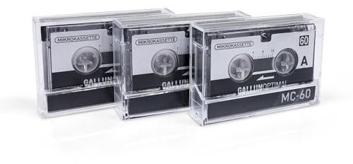 GALLUNOPTIMAL MC60 Mikrokassette – für Diktiergeräte – 3er Pack – Kassette für Diktiergerät – Microcassette – Audio Cassette